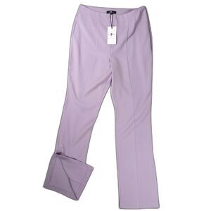 7 For All Mankind Womens Purple Flare Pants Split Hem Medium NWT Chic Career